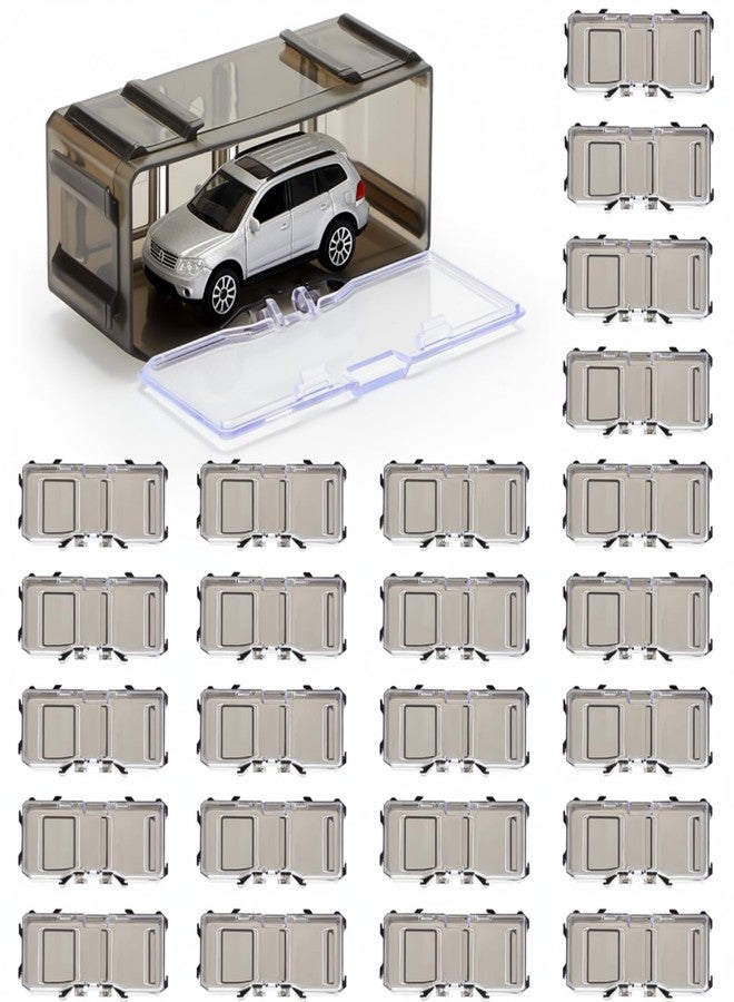 Marsui 100 Pcs 1/64 Scale Toy Cars Organizer Storage Case Clear Individual Toy Car Display Case1.4 x 1.4 x 3.5 Inches